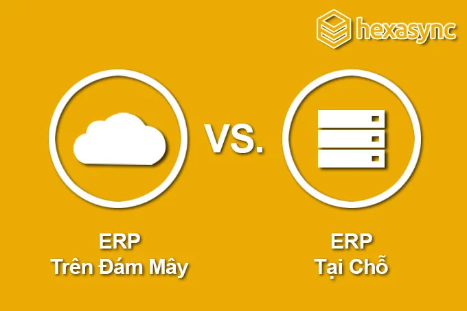 Có 2 hình thức ERP phổ biến là ERP tại chỗ và ERP trên đám mây